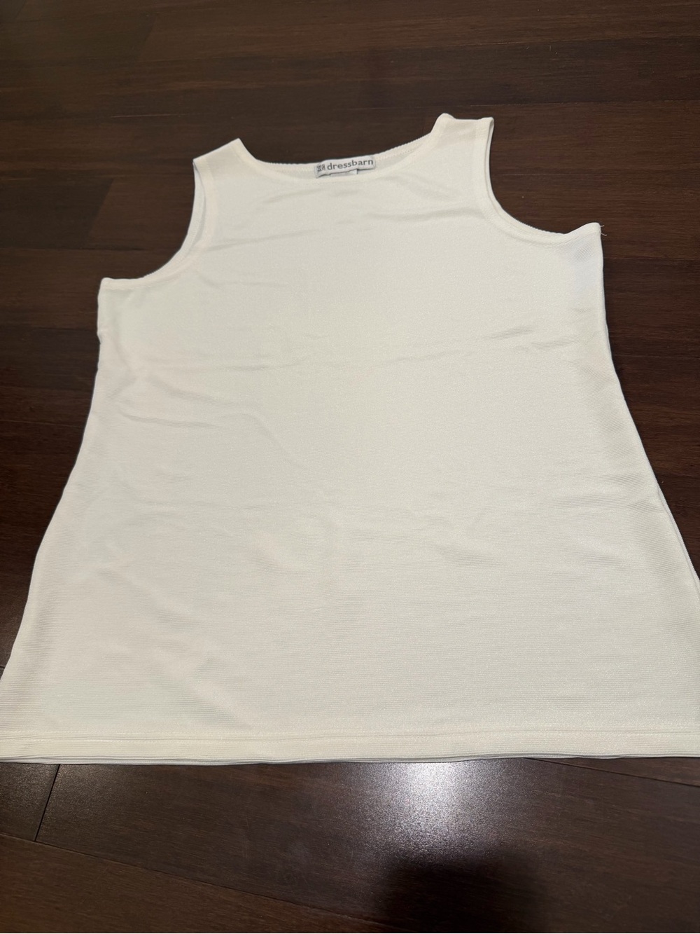 Dressbarn White Ribbed Tank Top